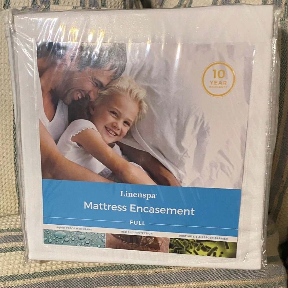 Full Mattress Encasement – White Protective Cover